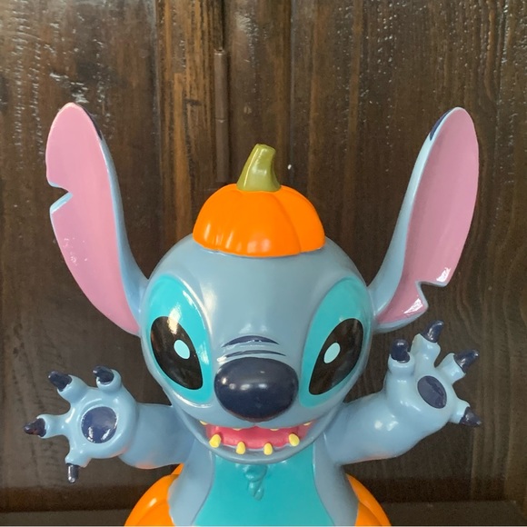 Stitch in Jack O’Lantern Pumpkin Halloween Figurine - Picture 2 of 11